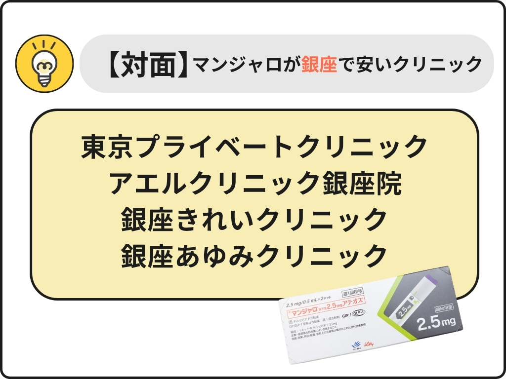 マンジャロが銀座で安い