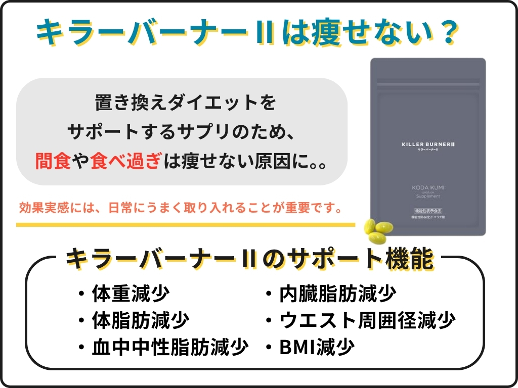 キラーバーナー2は痩せない?キラーバーナーとの違い