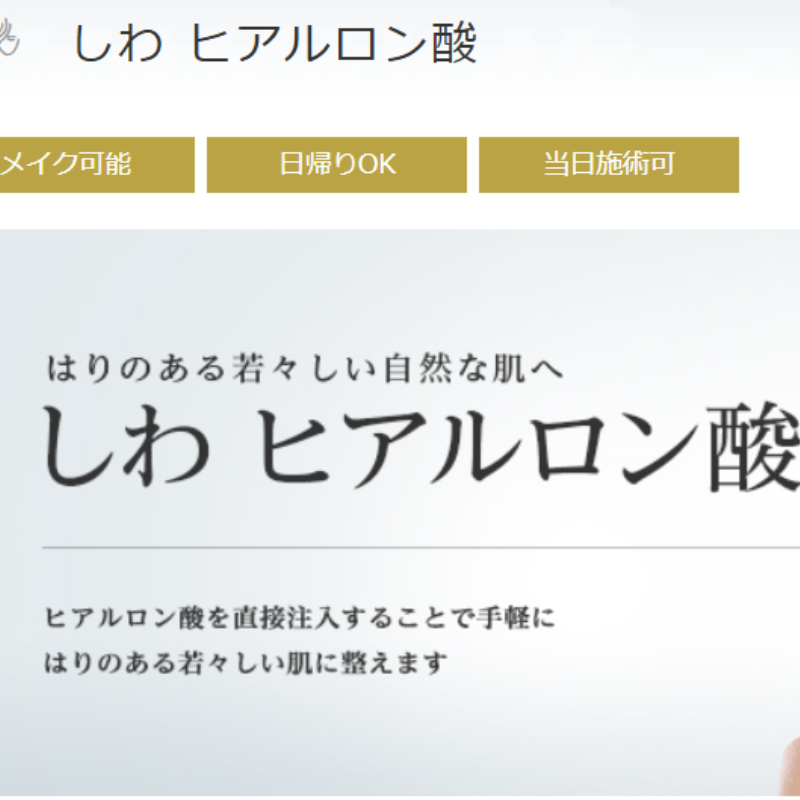 東京美容外科クリニックヒアルロン酸