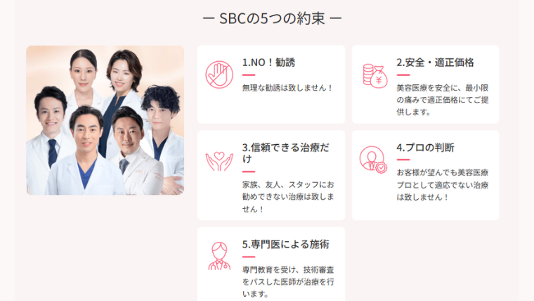 湘南美容クリニック5つの約束：勧誘なし