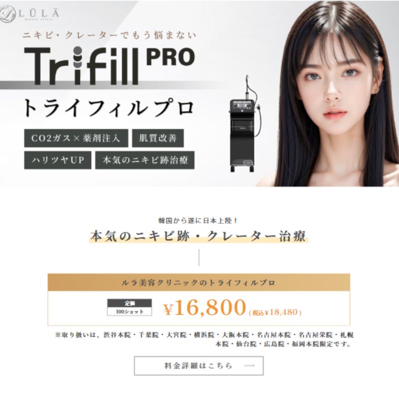 ルラ美容クリニックのトライフィルプロ