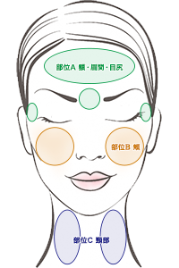 マイクロボツリヌス注射施療部位