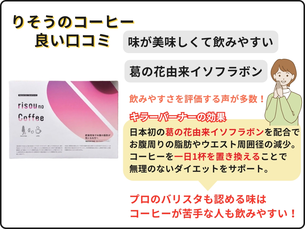 りそうのコーヒーのダイエット効果＆良い口コミ